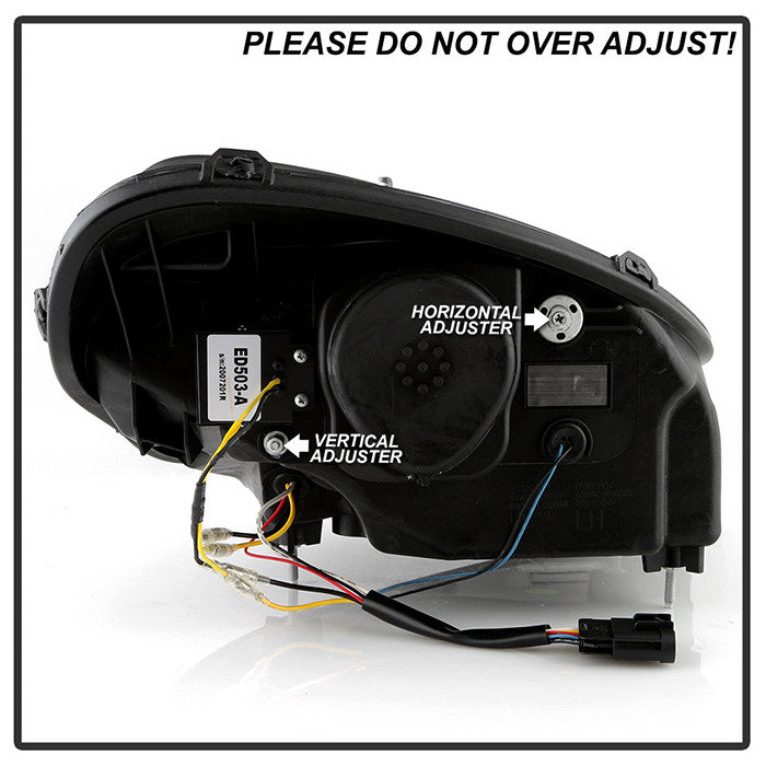 Spyder Apex Chevy Corvette C6 2005-2013 LED Headlights Sequential Signal Switch Back DRL Chrome