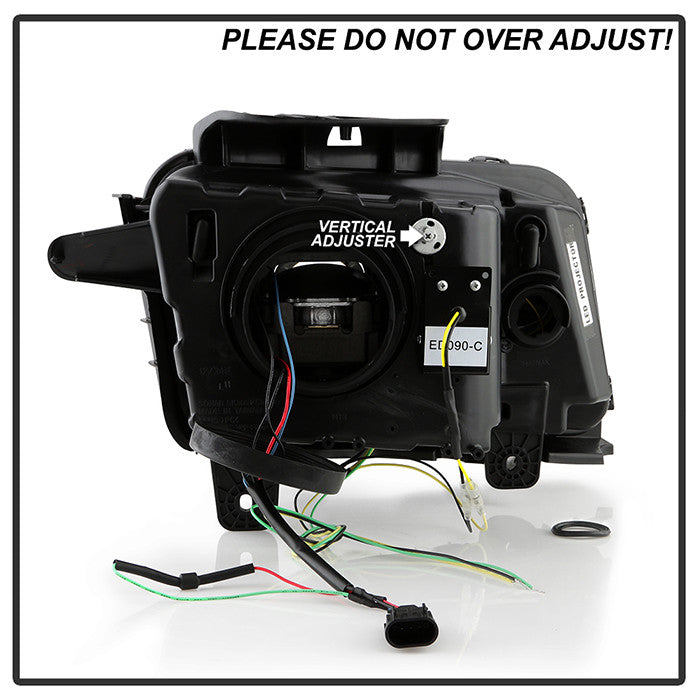 Spyder Apex Chevy Camaro 2010-13 Halogen Headlights Sequential Signal Lights black