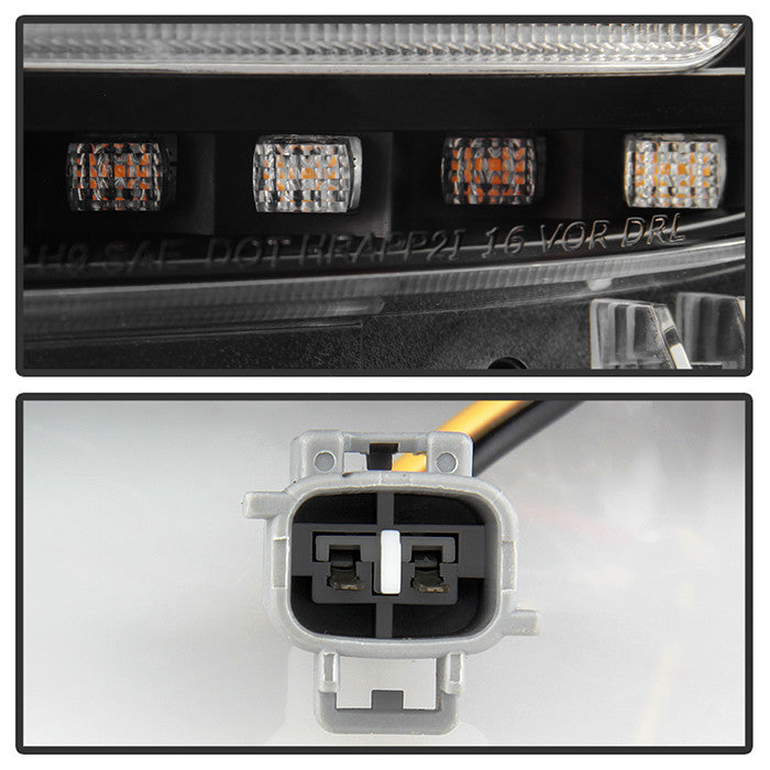 Spyder Apex Toyota Tacoma 2016-22 OE halogen model LED DRL Headlights Sequential Signal black