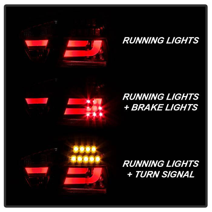 ALT-YD-BE9006-LBLED-G2-BK BMW 06-08 3-Series E90 running light brake lights