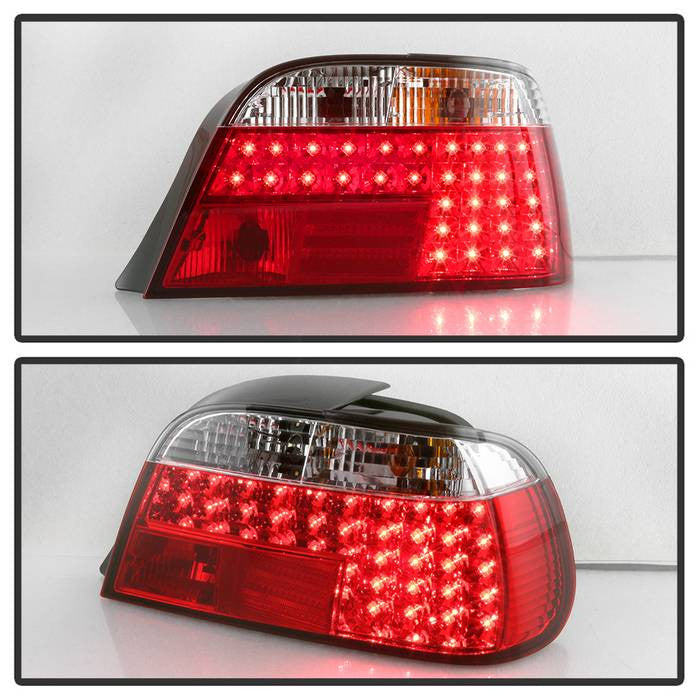 Spyder BMW 95-01 7-Series E38 LED tail lights installed red