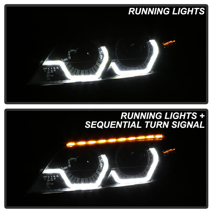 Spyder BMW Z4 09-13 Projector Headlights Xenon HID Model Black installed