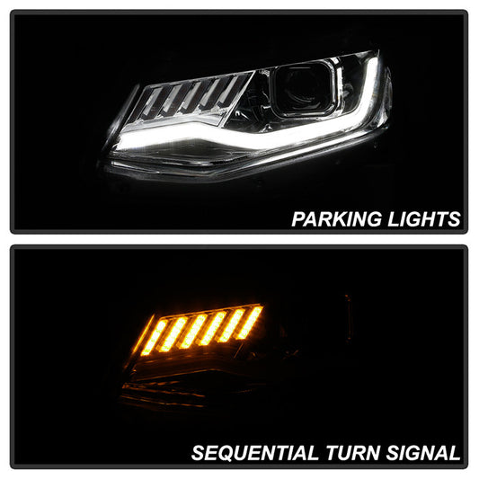Spyder Chevy Camaro 16-18 HID Model Projector Headlights Sequential Signal Chrome installed