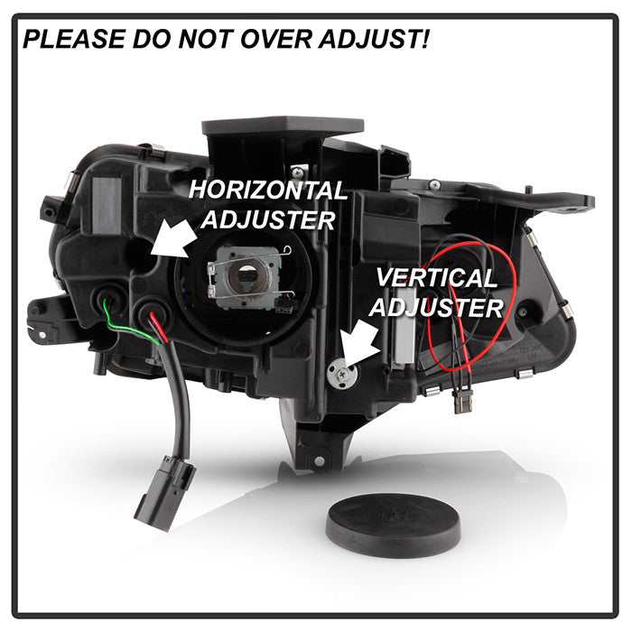 Spyder Chevy Camaro 16-18 HID Model Projector Headlights Sequential Signal black adjust