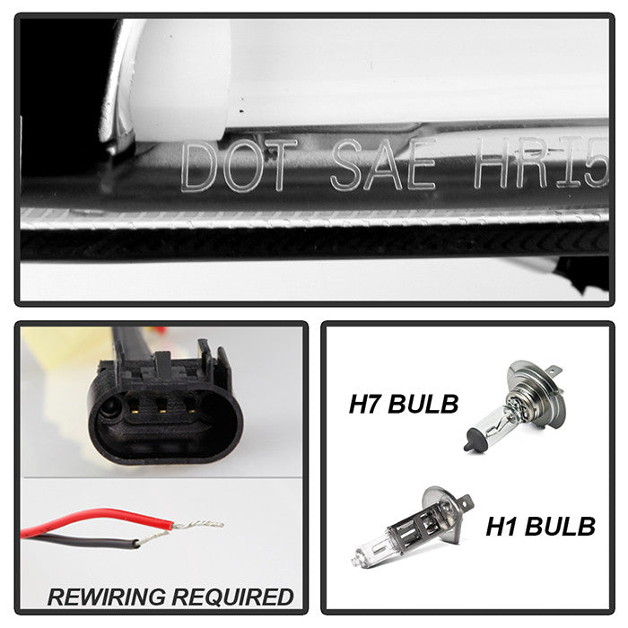 Spyder Chevy Cruze 11-14 Projector Headlights Light Tube DRL Black