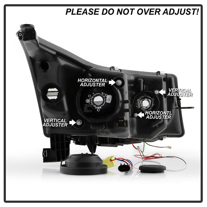 Spyder Chevy Cruze 2011-14 Projector Headlights LED Halo DRL Black