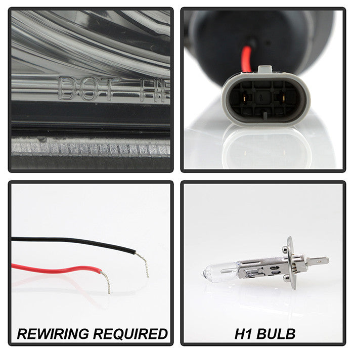 Spyder Chevy S10 98-04 Chevy Blazer 98-05 Projector Headlights LED Halo Chrome Smoke