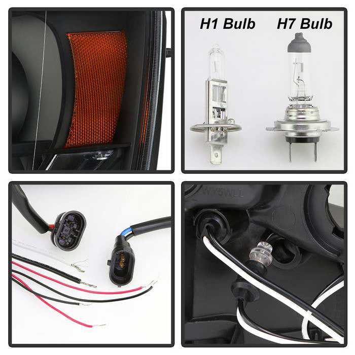 Spyder Chevy Suburban 1500 2500 07-14 Chevy / Tahoe Avalanche 07-14 Projector Headlights LED Halo All Black