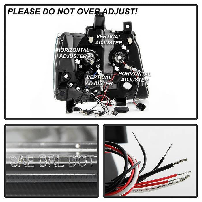 Spyder Chevy Tahoe 07-14 Avalanche 07-14 Chevy Suburban 1500 2500 07-14 Projector Headlights LED Halo Chrome