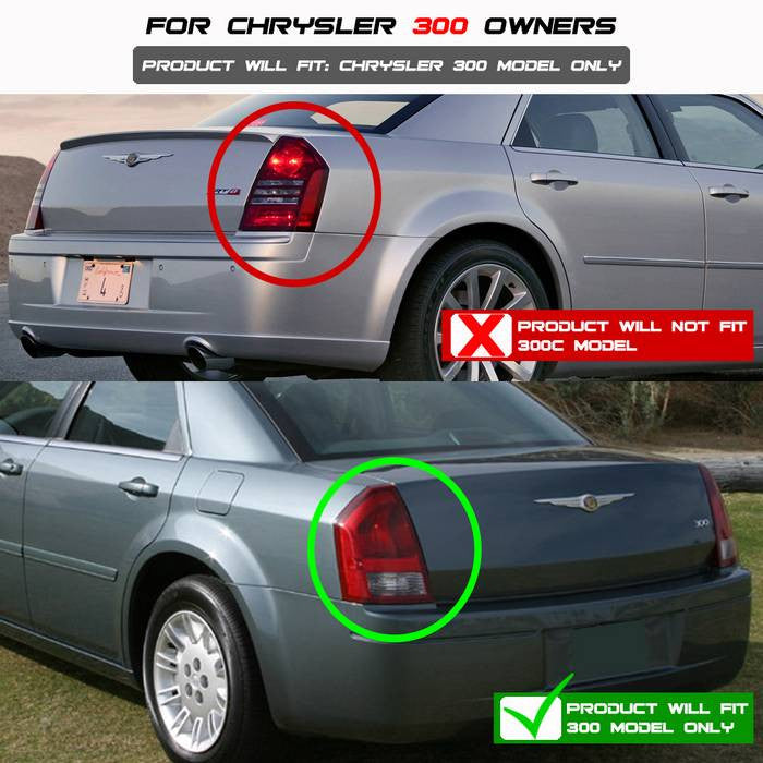 Spyder Chrysler 300 05-07 Version 2 LED bar tail lights red