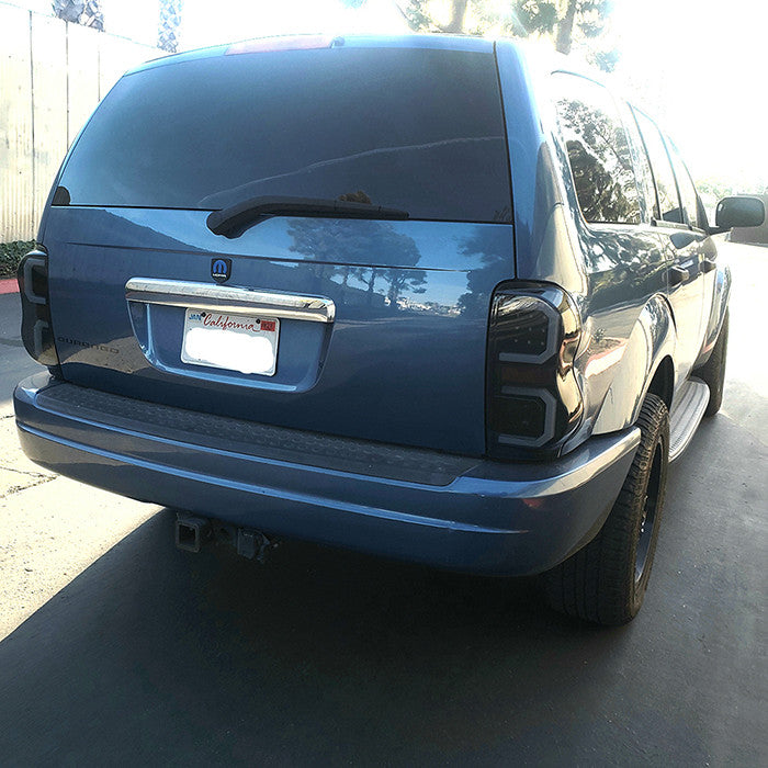 Spyder Dodge 04-09 Durango LED tail lights installed black