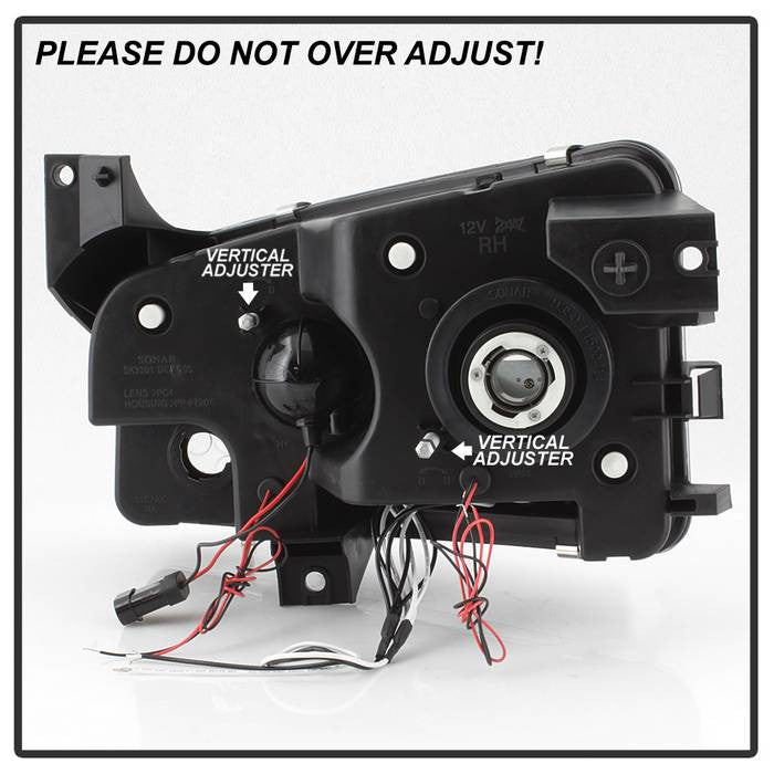 Spyder Dodge Charger 2006-10 Projector Headlights Halogen Model LED Halo Black Smoke