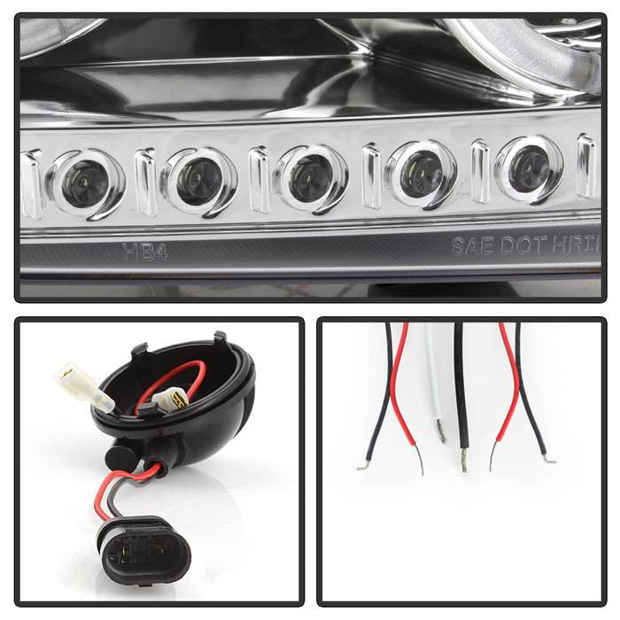 Spyder Dodge Charger 06-2010 Projector Headlights Halogen Model LED Halo Chrome