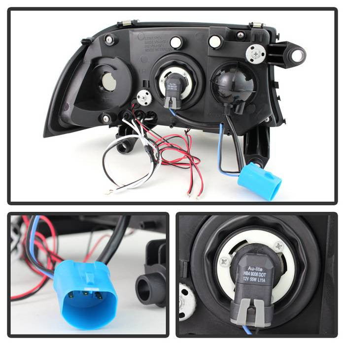 Spyder Dodge Dakota 97-04 / Durango 98-03 1PC Halo Projector led Headlights Black