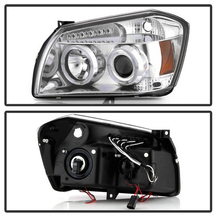Spyder Dodge Magnum 05-07 Projector Headlights LED Halo Chrome