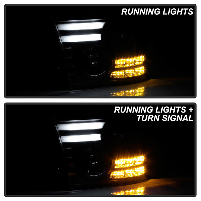 Spyder Dodge Ram 1500 13-18 Ram 2500 3500 13-19 Projector Headlights Light Bar DRL Black installed