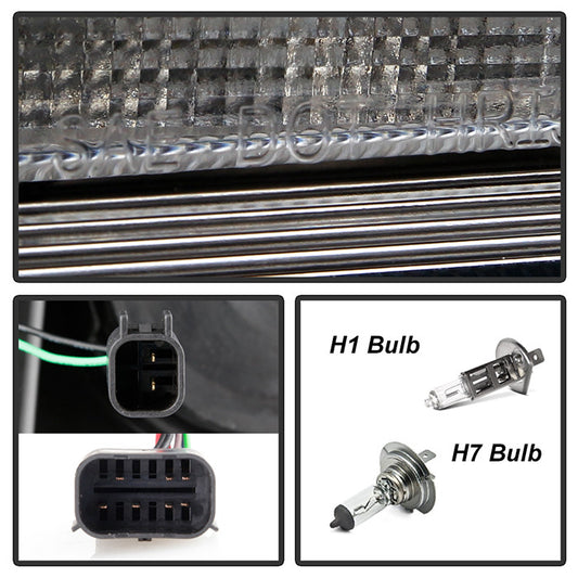 Spyder Dodge Ram 1500 2019-20 Halogen Model Projector Headlights Sequential Signal Black