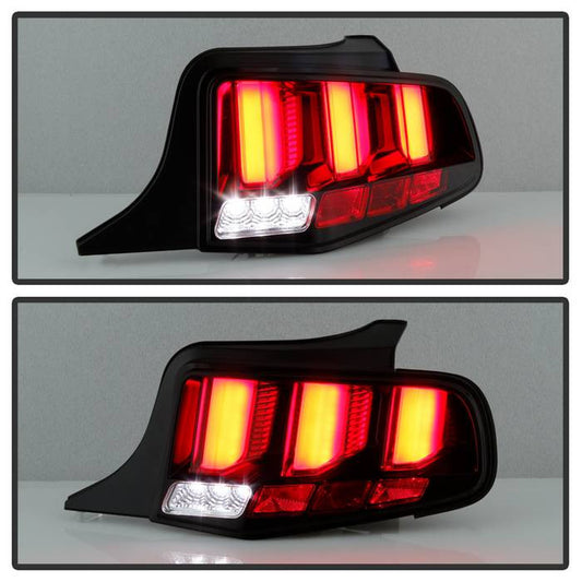 Spyder Ford 10-12 Mustang Red LED bar sequential tail lights black