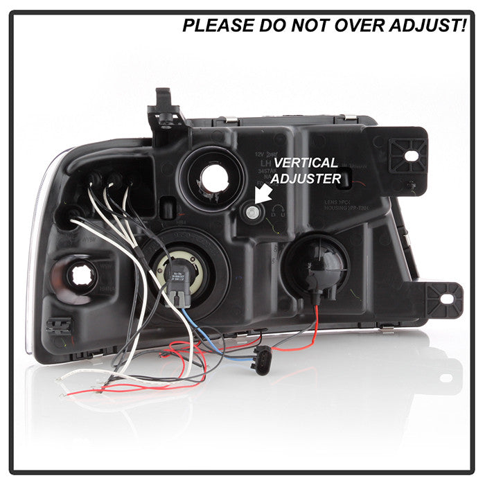 Spyder Ford F150 04-08 Projector Headlights Version 2 LED Halo Black Smoke