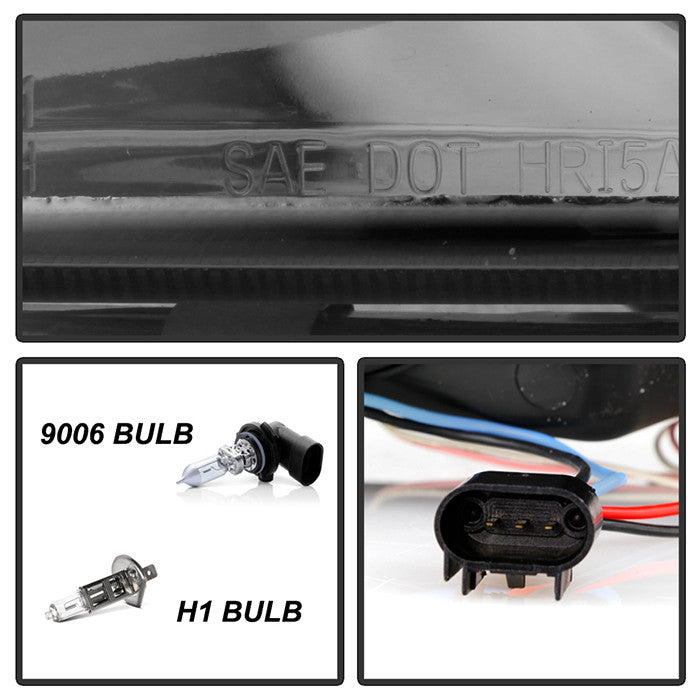 Spyder Ford F150 04-08 V2 Halo LED Projector Headlights Black