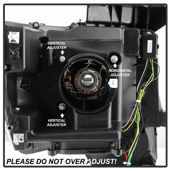 Spyder Ford F150 2009-14 Projector Headlights Halogen Model Switch Back Black