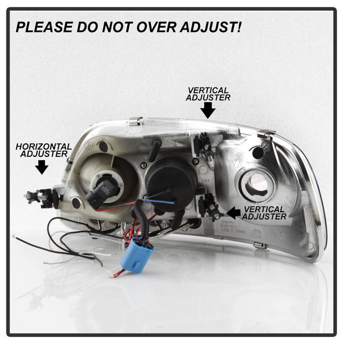 Spyder Ford F150 97-03 Expedition 97-02 1PC Projector Headlights led halo Black Smoke