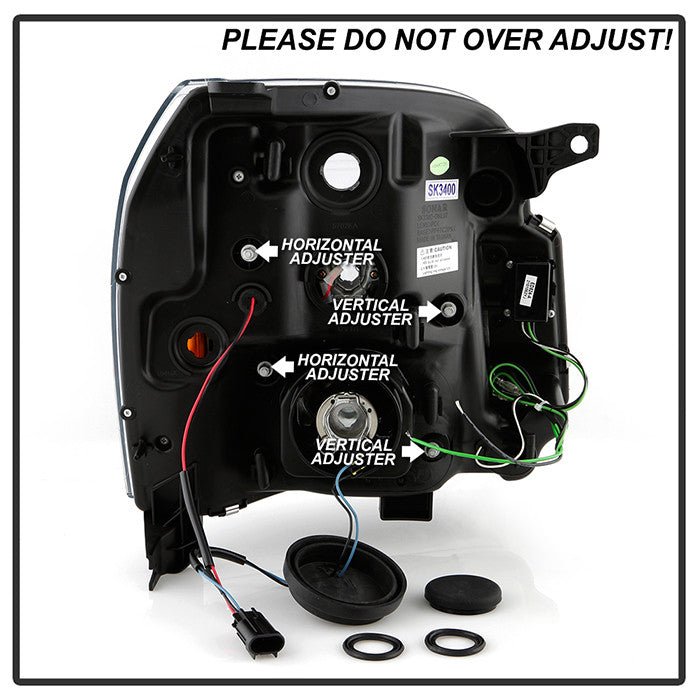 Spyder GMC Yukon 07-14 Yukon Denali 07-14 Yukon XL 07-14 v2 Projector Headlights LED Chrome