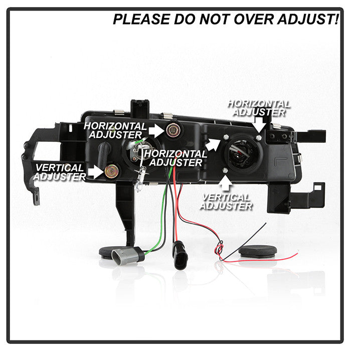 Spyder Honda Prelude 92-1996 Projector Headlights LED Halo Black