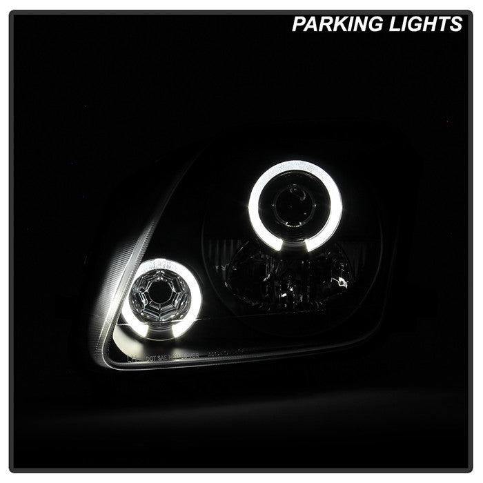 Spyder Honda Prelude 97-01 Projector Headlights LED Halo Black installed