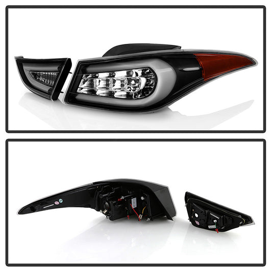 Spyder Hyundai 2011-13 Elantra LED bar tail lights black