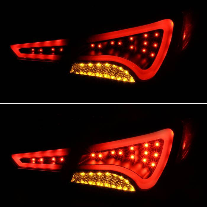 Spyder Hyundai 11-14 Sonata LED bar tail lights black installed