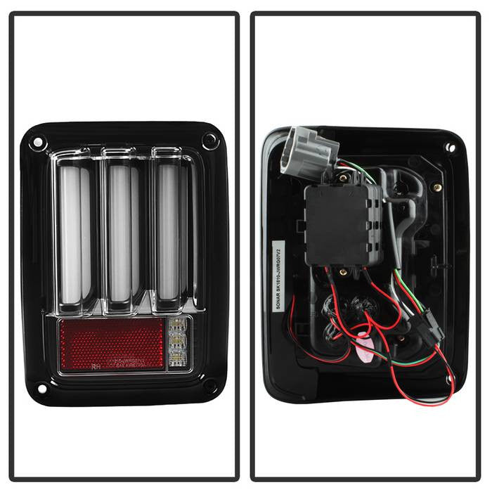 Spyder Jeep 07-18 Wrangler V2 LED bar sequential tail lights black