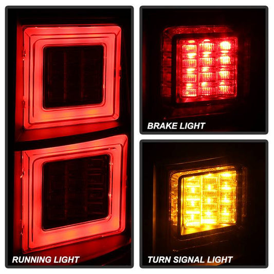 Spyder Land Rover Discovery 10-14 LR4 LED bar tail lights black installed