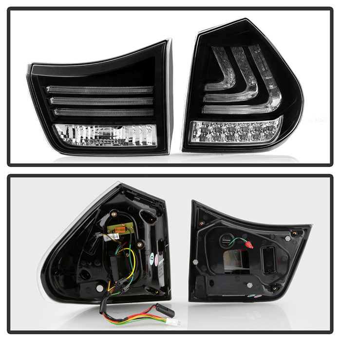 Spyder Lexus 04-2009 RX330 RX350 LED tail lights black