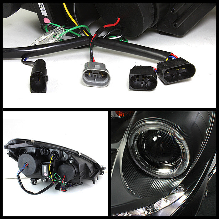 Spyder Mercedes Benz SLK 05-10 Projector Headlights Halogen Model DRL Black