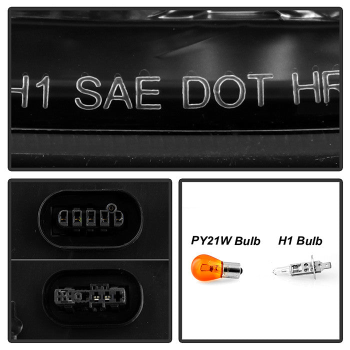 Spyder Mercedes Benz SLK 05-10 Projector Headlights Xenon HID DRL Black