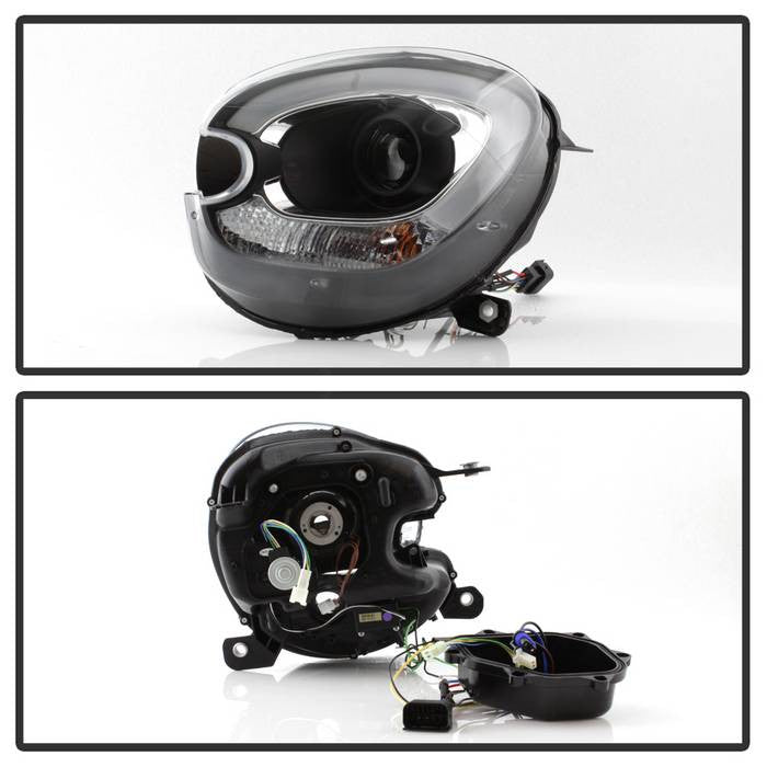 Spyder Mini Cooper Countryman 11-16 Projector Headlights Halogen Model LBDRL Black