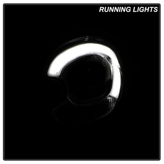 Spyder Mini Cooper Countryman 2011-2016 Projector Headlights Xenon HID Model Black installed