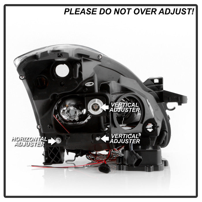 Spyder Nissan Altima 4Dr 2010-2012 Projector Headlights Light Tube DRL LED Halo Chrome Smoke