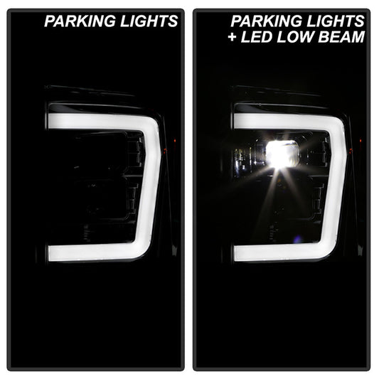 Spyder Platinum 2014 Ford F250 F350 F450 Super Duty chrome projector headlights