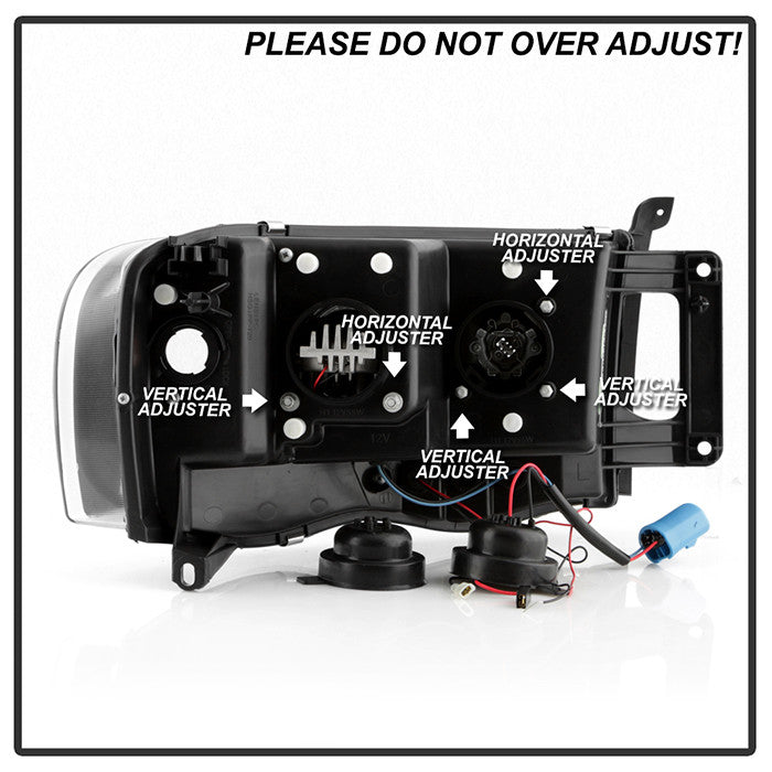 Spyder Platinum Dodge Ram 2500 / 3500 03-05 / Ram 1500 02-05 Headlights LED Black