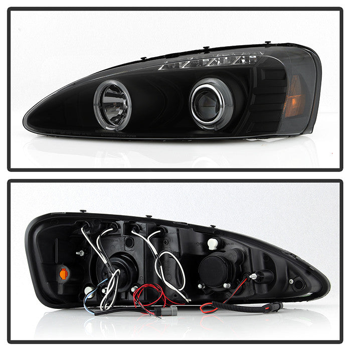 Spyder Pontiac Grand Prix 04-08 Projector Headlights LED Halo Black Smoke