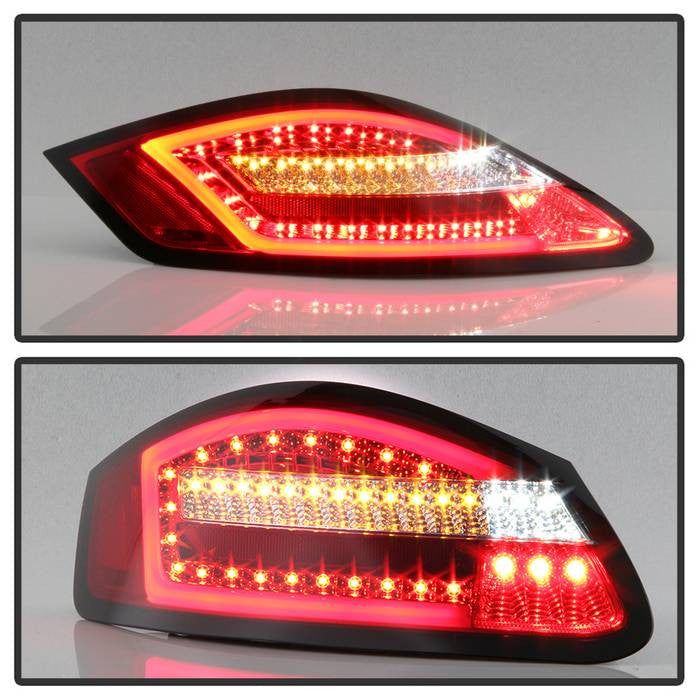 Spyder Porsche 987 06-08 Cayman 05-08 Boxster LED tail lights red installed