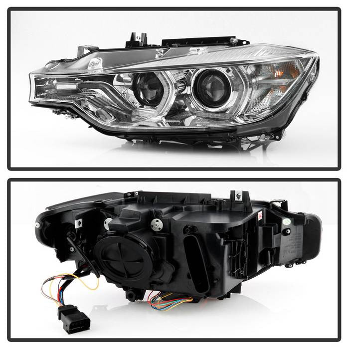 Spyder Pro Headlights Chrome OEM Xenon for BMW F30 12-14 4DR