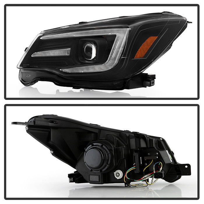 Spyder Subaru Forester 2014-2018 Halogen Model Headlights Sequential LED Signal Switch Back black
