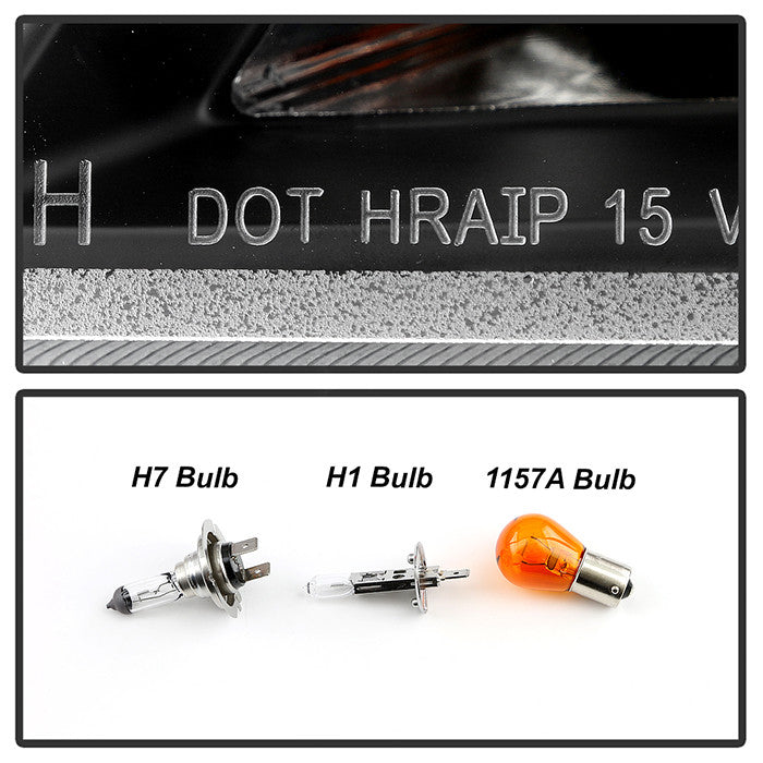 Spyder Subaru Impreza WRX 2008-2014 Projector Headlights Halogen Light Bar DRL Black