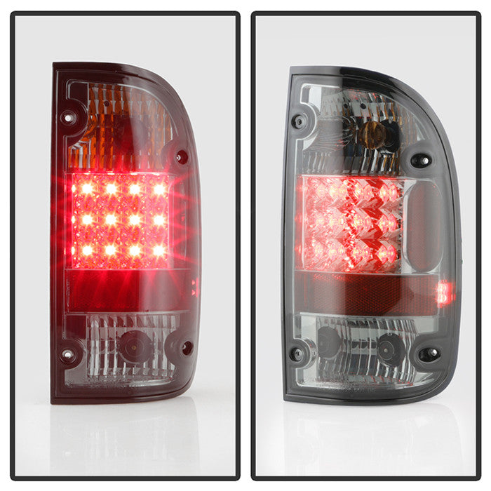ALT-YD-TT01-LED-SM Spyder Toyota 01-04 Tacoma LED tail lights smoke