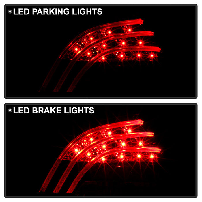 Spyder Toyota 07-09 Yaris 4DR LED tail lights black installed