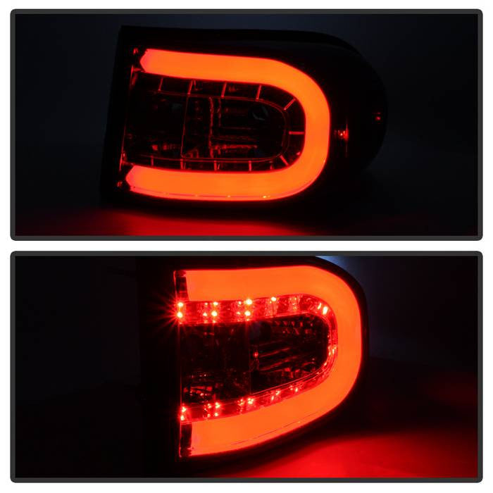 Spyder Toyota 07-13 FJ Cruiser LED bar tail lights installed smoke