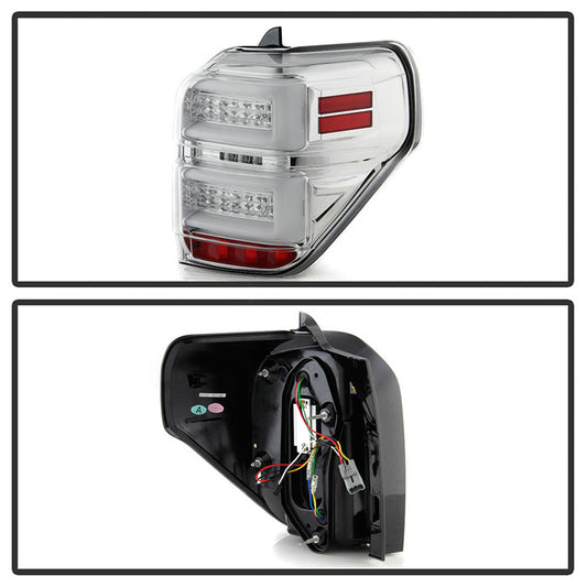 Spyder Toyota 2010-14 4Runner LED seq signal tail lights chrome